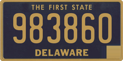 DE license plate 983860