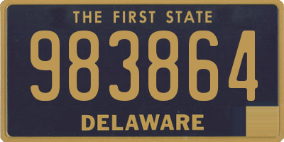 DE license plate 983864