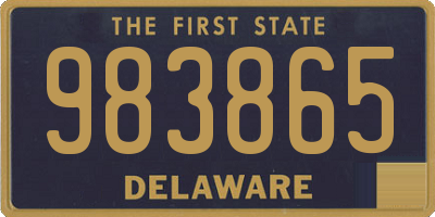 DE license plate 983865