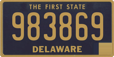 DE license plate 983869