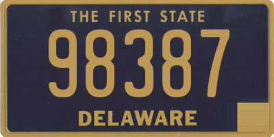 DE license plate 98387