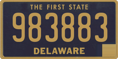 DE license plate 983883