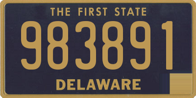 DE license plate 983891