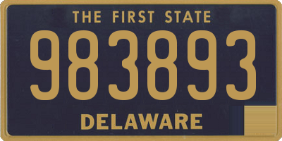 DE license plate 983893