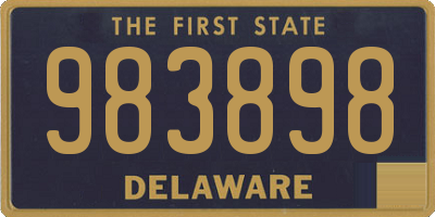 DE license plate 983898
