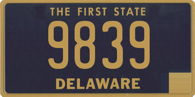 DE license plate 9839