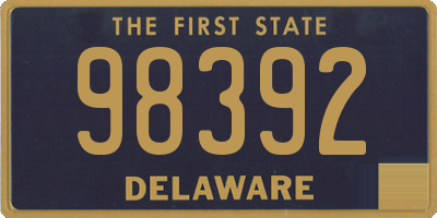 DE license plate 98392