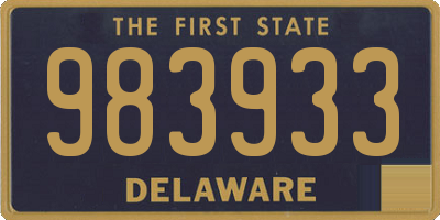 DE license plate 983933