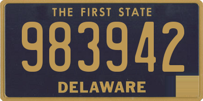 DE license plate 983942