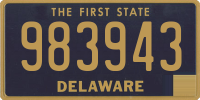 DE license plate 983943