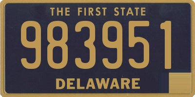 DE license plate 983951