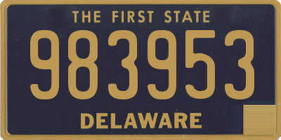 DE license plate 983953