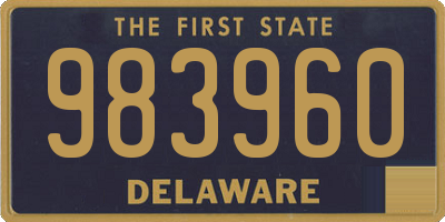 DE license plate 983960