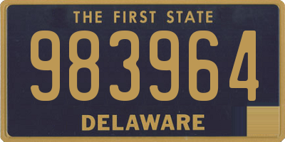 DE license plate 983964