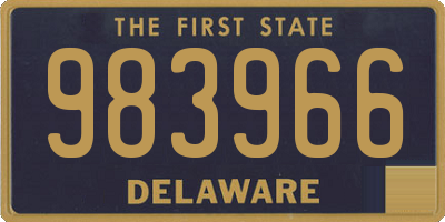 DE license plate 983966