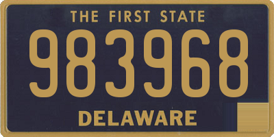 DE license plate 983968