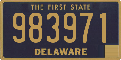 DE license plate 983971