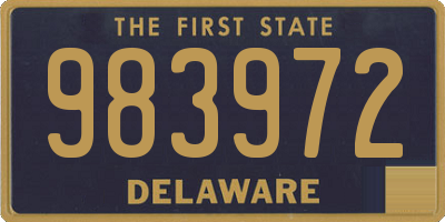 DE license plate 983972