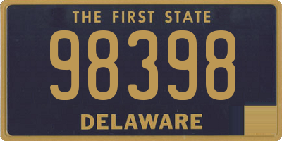 DE license plate 98398
