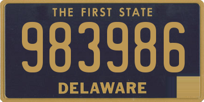 DE license plate 983986