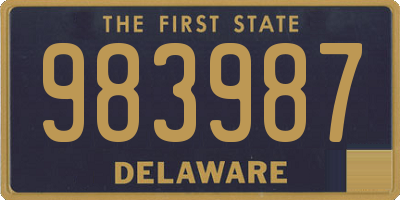 DE license plate 983987