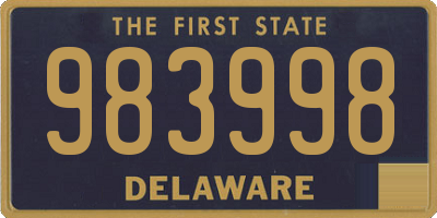 DE license plate 983998