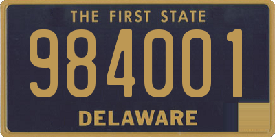 DE license plate 984001