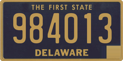 DE license plate 984013