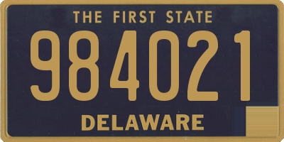 DE license plate 984021