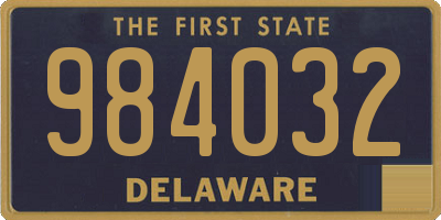 DE license plate 984032