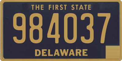 DE license plate 984037