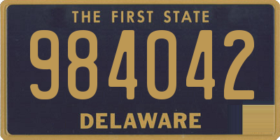 DE license plate 984042