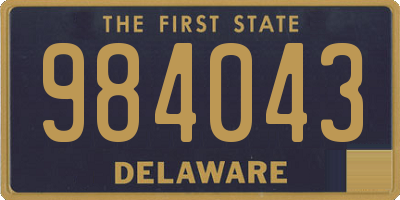 DE license plate 984043