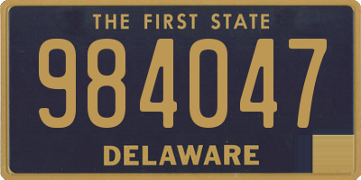 DE license plate 984047