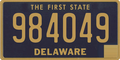 DE license plate 984049