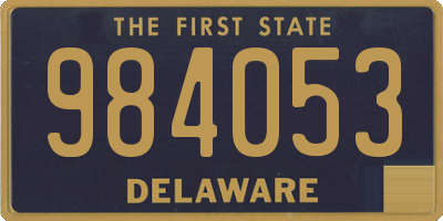 DE license plate 984053