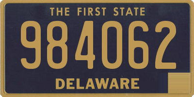 DE license plate 984062