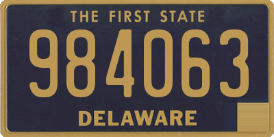 DE license plate 984063