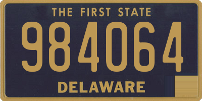 DE license plate 984064