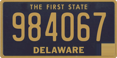 DE license plate 984067