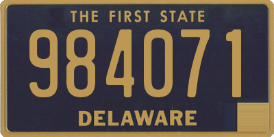 DE license plate 984071