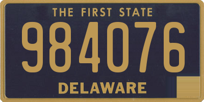 DE license plate 984076