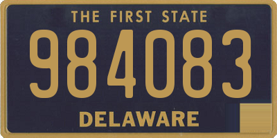 DE license plate 984083
