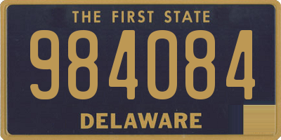 DE license plate 984084