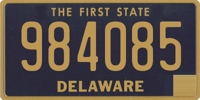 DE license plate 984085