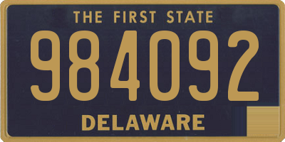 DE license plate 984092