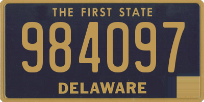 DE license plate 984097