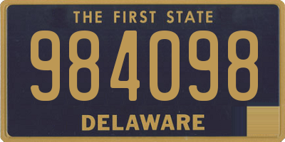 DE license plate 984098