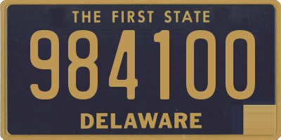 DE license plate 984100