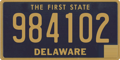 DE license plate 984102